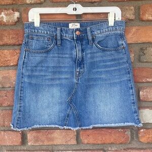 J CREW Classic Denim Miniskirt Size 28